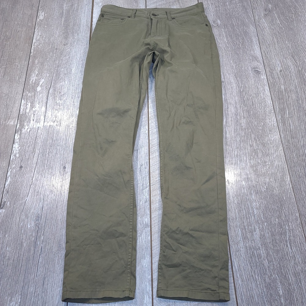 Brooks Brothers 5-Pocket Pants Mens 30x31 Olive Green Stretch Cotton Twill